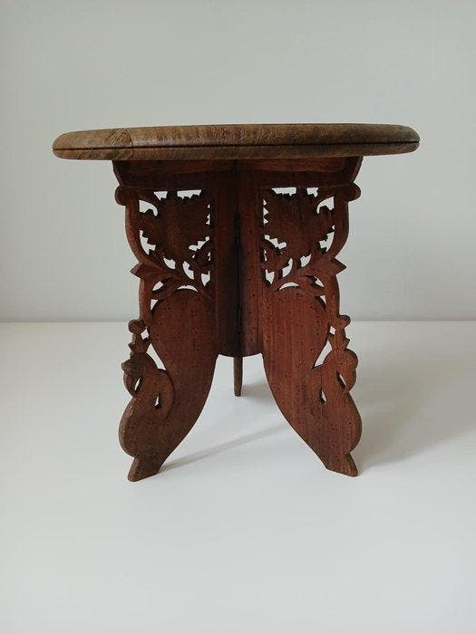 Plantentafel - Teak, Antiek en Kunst, Kunst | Designobjecten