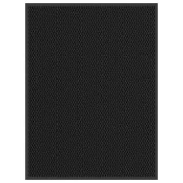 vidaXL Deurmat 90x120 cm zwart, Tuin en Terras, Verzenden, Nieuw