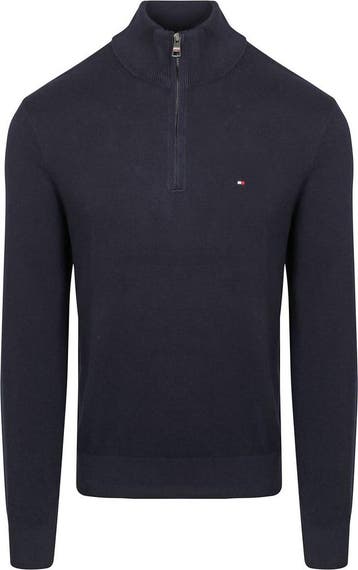 Tommy Hilfiger Half Zip Trui Navy maat Maat 52/54 (L) Heren, Vêtements | Hommes, Pulls & Vestes, Verzenden