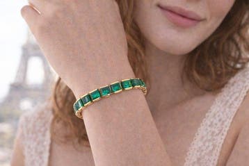 Bracelet - 18 carats Or jaune - 14.91ct. tw. Émeraude -