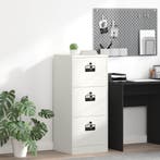 vidaXL Bestandkast met lade Wit 45,5 x 42 x 106,5 cm, Verzenden