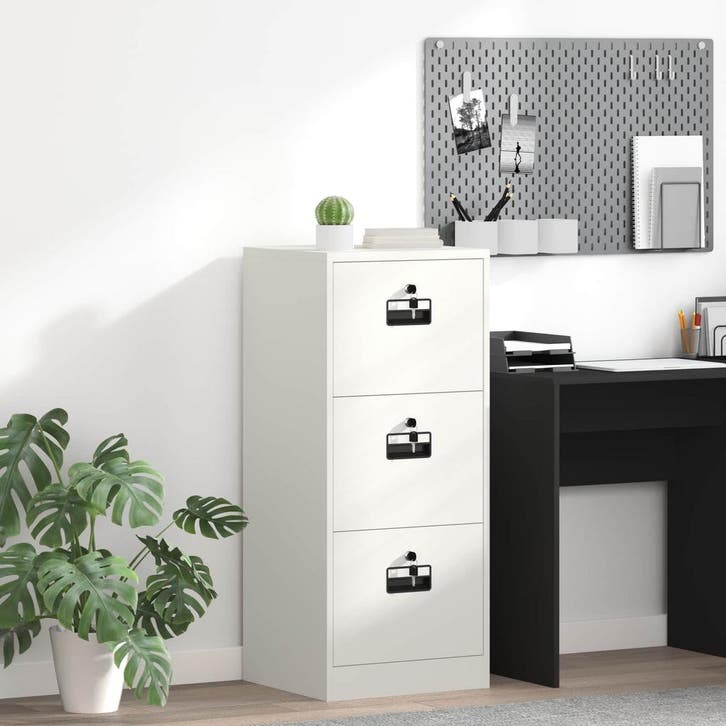 vidaXL Bestandkast met lade Wit 45,5 x 42 x 106,5 cm, Huis en Inrichting, Kasten | Overige, Nieuw, Verzenden