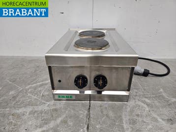 Cuisinière électrique à 2 feux en acier inoxydable Emme, 40, Verzenden