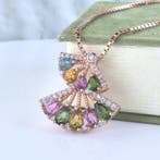 Zonder minimumprijs - Ketting met hanger - 18 karaat Zilver,