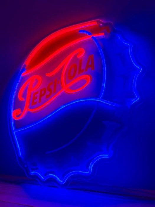 Pepsi Cola - Neonlichtbord - plexiglas, Antiquités & Art, Antiquités | Assiettes décoratives & Carrelages