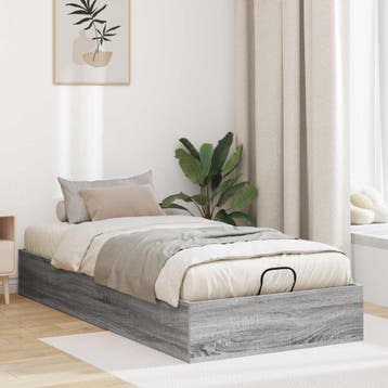 vidaXL Ottoman Bedframe met opslag Grijze Sonoma 193 x 90 x, Verzenden, Nieuw