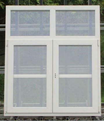 pvc raam , chassis van 125 x 145  parelwit, Bricolage & Construction, Châssis & Portes coulissantes, Ophalen of Verzenden, Raamkozijn