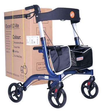 Excel Caremart EZ-Lite Rollator Dark Blue (Nieuw), Diversen, Rollators, Ophalen of Verzenden, Opvouwbaar, Nieuw