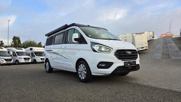 Font Vendôme Autocamper XL slechts 4166 km, hefdak 27054, Automaat, Buscamper of Camperbus, Ford, Treinzit