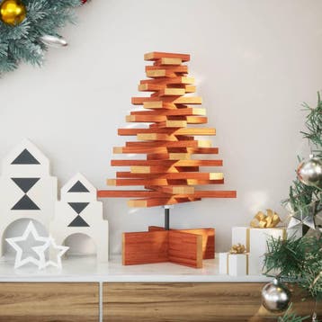 vidaXL Kerstdecoratie kerstboom 60 cm massief grenenhout, Verzenden, Nieuw