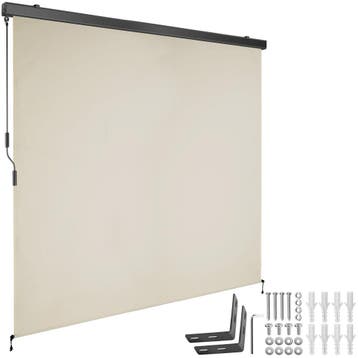 tectake Zonnescherm Eloise met 2 wandhouders - 200 x 250 cm,, Tuin en Terras, Verzenden, Nieuw