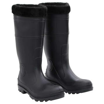 vidaXL Regenlaarzen met verwijderbare sokken maat 42 PVC, Verzenden, Nieuw