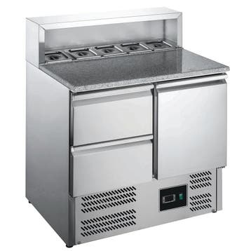 Pizzawerkbank | 240L | 1 Deur + 2 Laden (1/1 GN) | Boven 5x, Verzenden, Nieuw in verpakking