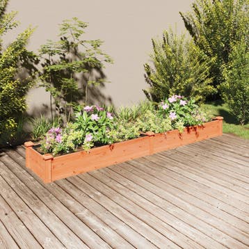 vidaXL Plantenbak verhoogd met voering 240x45x25 cm, Tuin en Terras, Verzenden, Nieuw