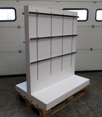 Display, Gondola, Rek, Stelling, B120 x D80 x H140 cm, wit
