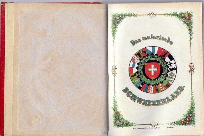 August Lewald - Das malerische Schweizerland - 1844, Antiquités & Art, Antiquités | Livres & Manuscrits