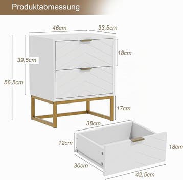 Nachtkastje set van 2 - Bijzettafel - Opbergkastje - 56,5x56, Huis en Inrichting, Verzenden, Nieuw