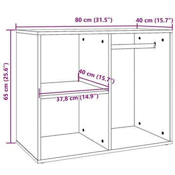vidaXL Kledingkast 80x40x65 cm bewerkt hout gerookt, Verzenden, Nieuw