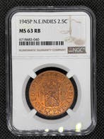 Nederlands-Indië. 2 1/2 Cent 1945 P NGC MS63RB (Zonder