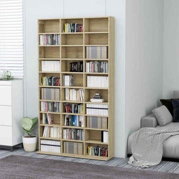 vidaXL Cd-kast 102x23x177,5 cm bewerkt hout sonoma, Verzenden, Nieuw