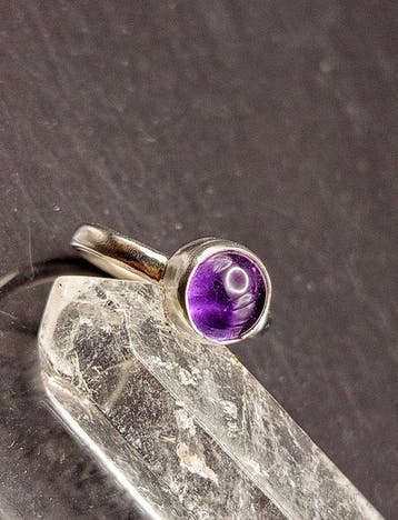 Handgemaakte ring Wisteria met verstelbare maat, in 925