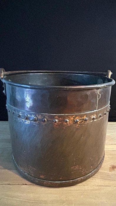 Antiek Bak - Koper - 1850-1900 - Koperen ketel., Antiquités & Art, Antiquités | Autres Antiquités