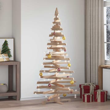vidaXL Houten kerstboom KOTKA 180 cm Massief grenenhout, Verzenden, Nieuw