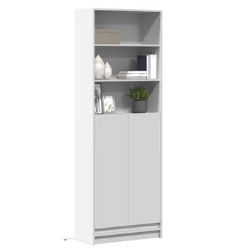 vidaXL Hoge kast met LED 69x32,5x200 cm bewerkt hout wit, Huis en Inrichting, Kasten | Dressoirs, Verzenden, Nieuw