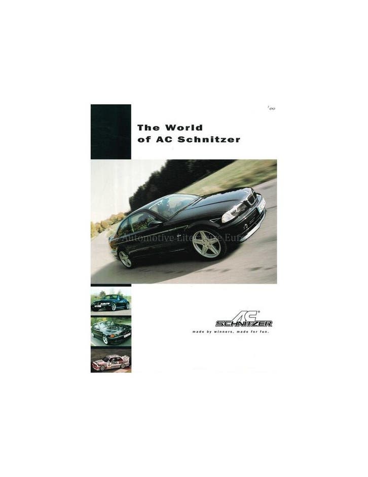 2000 BMW AC SCHNITZER PROGRAMMA BROCHURE ENGELS, Livres, Autos | Brochures & Magazines