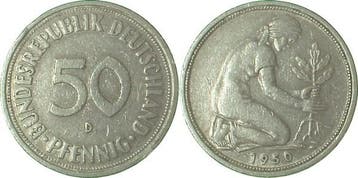 Duitsland Variante 50 Pfennig 1950 D Epa Neu J 384, Verzenden