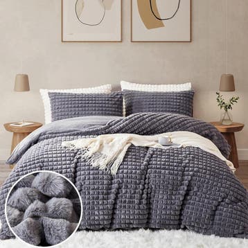 Winter Beddengoed Grijs | Tweede kansje | OP = OP, Huis en Inrichting, Verzenden, Dekbedovertrek, Tweepersoons, Zo goed als nieuw