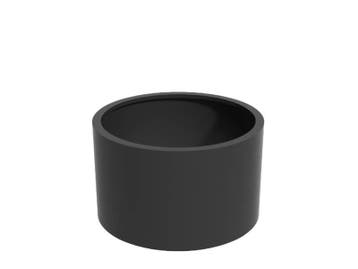 Aluminium plantenbak Ø100x60cm - Met bodem, 100 cm of meer, Rond, Nieuw, Metaal