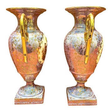 Limoges - Bottega di decoratori Limoges - Vase (2) - Urne à, Antiek en Kunst