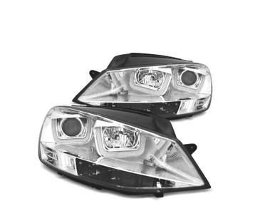 Phares Pour Volkswagen Vw Golf 7 12-17 Daylight Fond Chromé, Verzenden, Nieuw