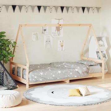 vidaXL Kinderbedframe 90x200 cm massief grenenhout, Verzenden, Nieuw