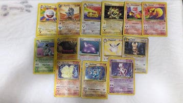 Pokémon - 14 Bulk kaarten - Mew, Machamp, Ninetales Foil,