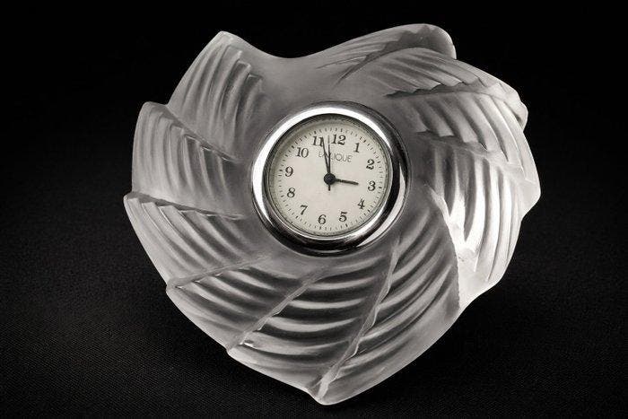 Tafel/bureauklokken - Lalique - Kristal - 1980-1990, Antiek en Kunst, Antiek | Glaswerk en Kristal