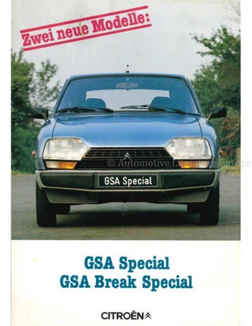 1980 CITROËN GSA (BREAK) SPECIAL BROCHURE DUITS, Ophalen of Verzenden, Nieuw