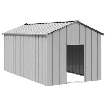 vidaXL Hondenhok met dak 114x202x101 cm gegalvaniseerd staal, Verzenden