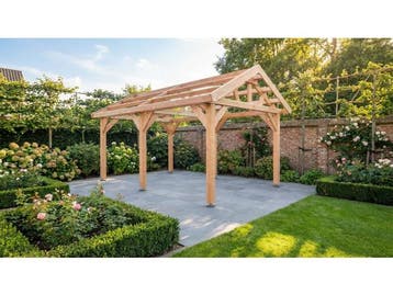 Veiling - Frameconstructie klassiek zadeldak - 630x510x340cm, Nieuw