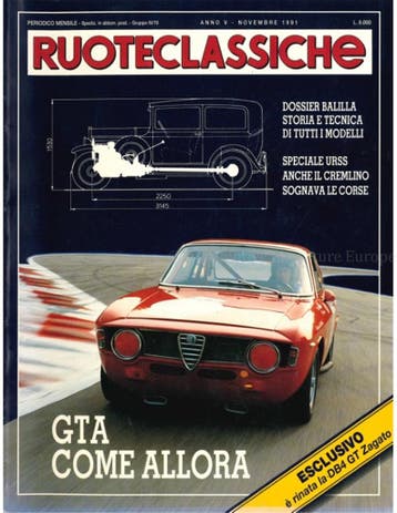 1991 RUOTECLASSICHE MAGAZINE 45 ITALIAANS, Ophalen of Verzenden, Nieuw