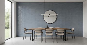Wandtegel Equipe Trendy Handvorm Azul Blauw Glans 6,5x13, Nieuw, Minder dan 20 cm, 10 m² of meer, Wandtegels