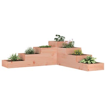 vidaXL Plantenbak 4-laags 106x104,5x36 cm massief, Verzenden