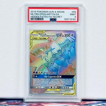 Pokémon Graded card - MOLTRES ZAPDOS ARTICUNO GX #69 -, Hobby en Vrije tijd, Verzamelkaartspellen | Pokémon, Nieuw
