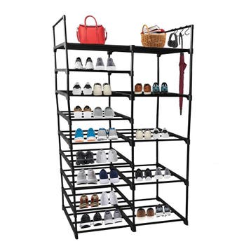 Lendo Online Porte-Chaussures Pliable 83x31x158 cm Noir, Maison & Meubles