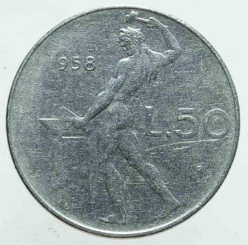 Italië. Republic. 5 - 50 Lire 1956-1958 (Zonder