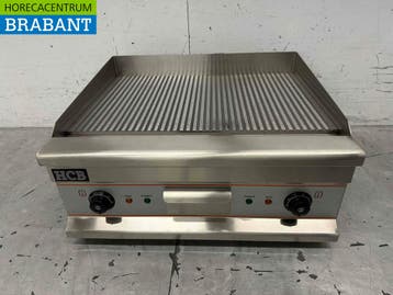 RVS Grillplaat Bakplaat Geribbelde bakplaat 60 cm 400V, Ophalen of Verzenden