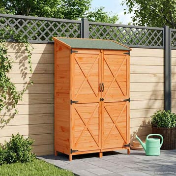 vidaXL Tuin Shed Bruin 106 x 56 x 176,5 cm Massief Vurenhout, Verzenden