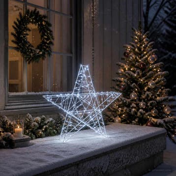 vidaXL 3D-kerstster 120 LEDs Koel wit 55 x 53,5 x 10 cm, Diversen, Verzenden, Nieuw