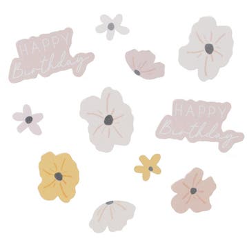 Happy Birthday Confetti Bloemen, Verzenden, Nieuw